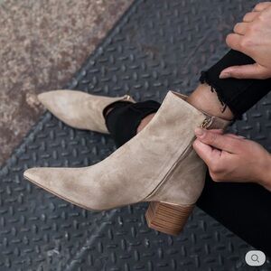 LUNA Thursday Boot Company Tan Ankle Boots with Block Heel
